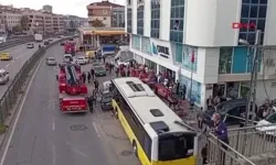 ÇEKMEKÖY'DE İETT OTOBÜSÜ DURAĞA GİRDİ: YARALILAR VAR