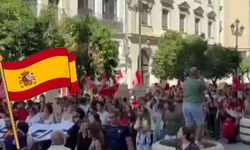 İspanya'da İsrail eylemi! Binler sokağa döküldü!
