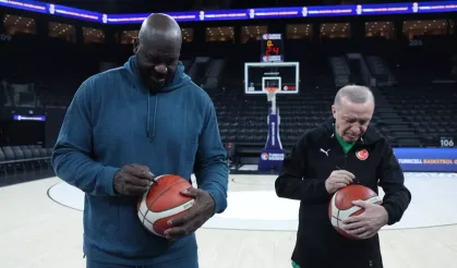 Cumhurbaşkanı Erdoğan, NBA efsanesi Shaquille O’Neal ile bir araya geldi