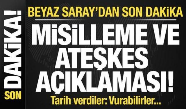 Beyaz Saray'dan son dakika İran ve ateşkes açıklaması!