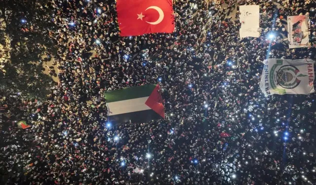 İstanbul'da yüzbinlerce kişi Gazze'ye umut ışığı olmak için yürüdü
