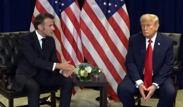 Trump ve Macron arasında tansiyon yükseldi! Kameralar önünde hararetli tartışma