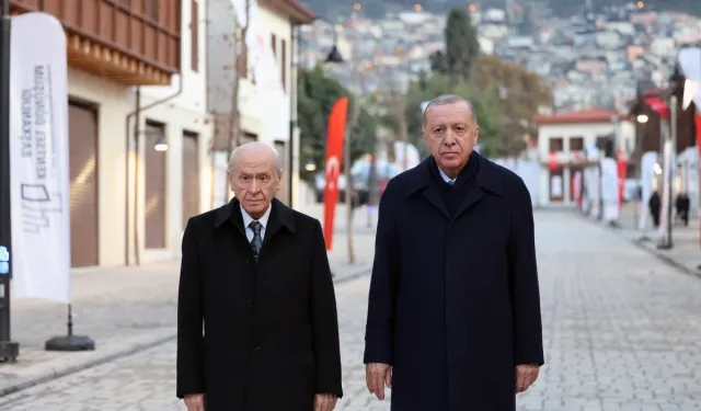 Cumhurbaşkanı Erdoğan ve Devlet Bahçeli, Hatay'da yapımı ve restorasyonu tamamlanan eserleri inceledi