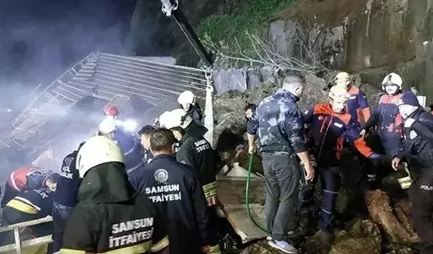 Son dakika! Samsun'da heyelan: Enkaz altında kalanlar var