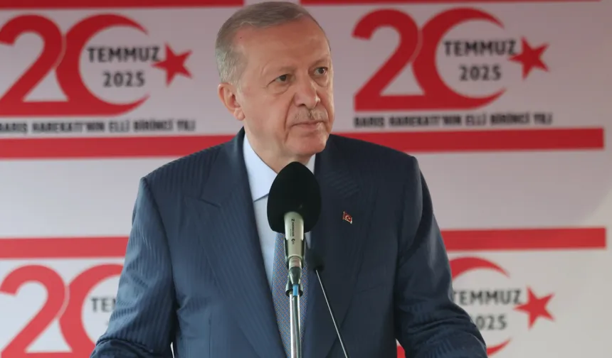 Erdoğan: Kıbrıs’ta çözümün anahtarı iki devletli çözüm, taviz yok!