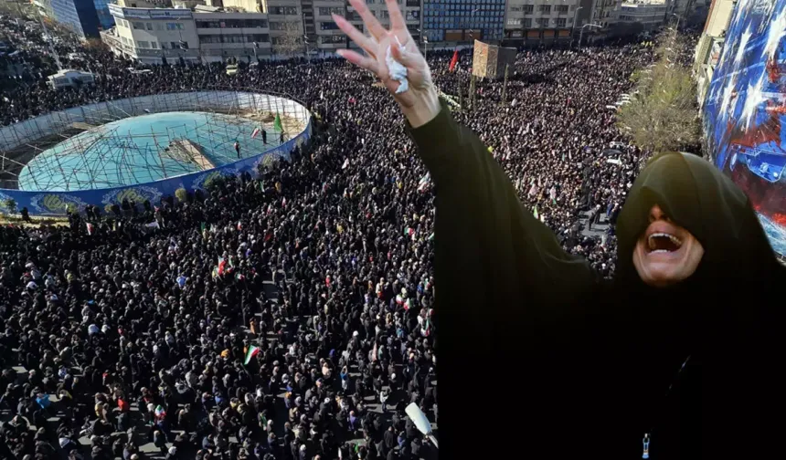 Hamaney'in ölümü sonrası Tahran'da mahşeri kalabalık! Binlerin ağzında tek slogan var